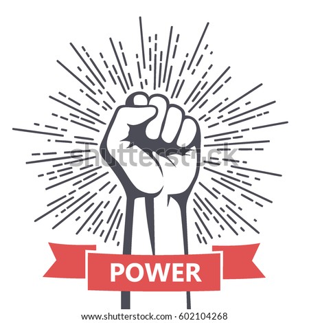 Fist male hand, proletarian protest symbol. Power sign. Foto stock © 