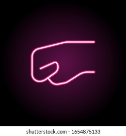 Fist neon icon. Simple thin line, outline vector of emoji icons for ui and ux, website or mobile application