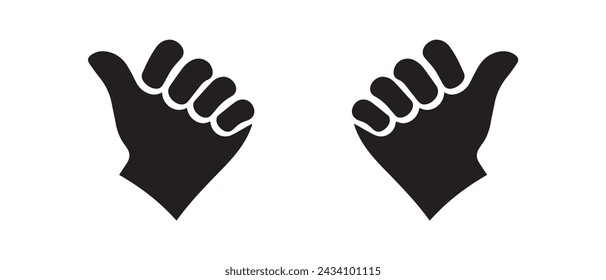 Fist okay icon, vector illustration flat design style isolated on white.