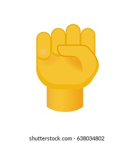 Fist on White Background. Isolated Vector Illustration 