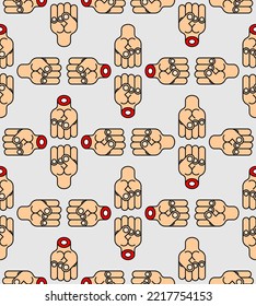 Patrón de puño impecable. Antecedentes de los puños. Textura vectorial