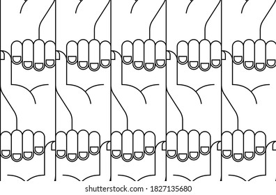 Fist pattern seamless. Symbol of freedom and struggle background