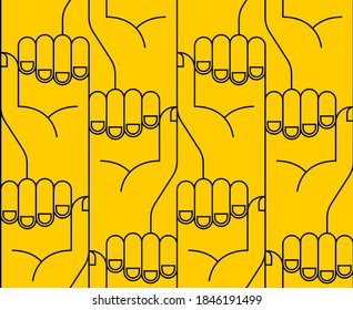 Fist pattern seamless. Symbol of freedom and struggle background