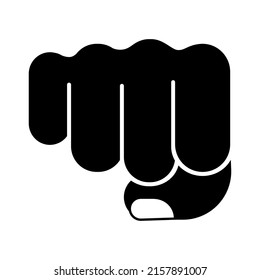 Fist pictogram vector illustration on white background.