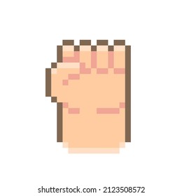 Faust. Pixel Art Handgestaltersymbol