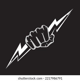 Fist of Power, Knuckles and Lightning Bolt Symbol