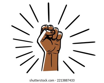 fist in protest. Black Lives Matter