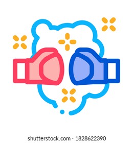 Vector de iconos de lucha contra punzonado. Signo de la lucha contra punzonado de contorno. Ilustración de símbolo de contorno aislado