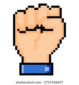 Punho Punch Mão Pixel Art