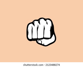 fist punch power hand illustration