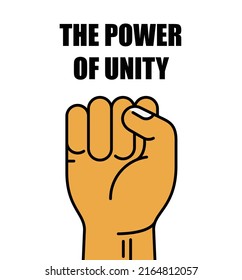 fist raise up, the power of unity