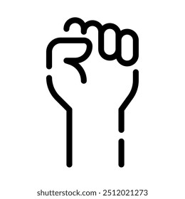 Fist raised icon for web, app, infographic, etc