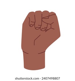 fist raised up. fight for women’s rights. symbol of victory and solidarity. feminism