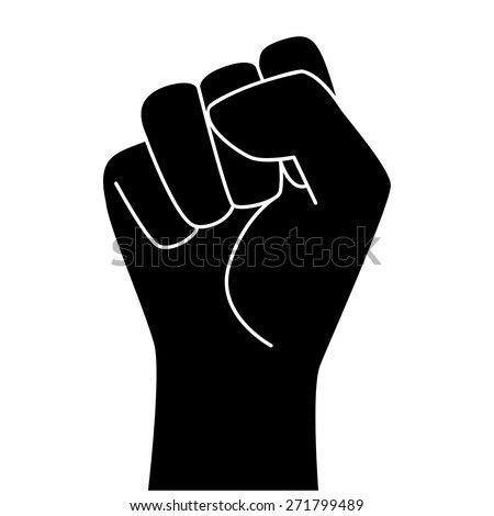 Fist Raised Up Icon Black Stock Vector (Royalty Free ...