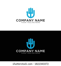 Fist Restaurant Logo Template Design Vector, Emblem, Design Concept, Creative Symbol, Icon