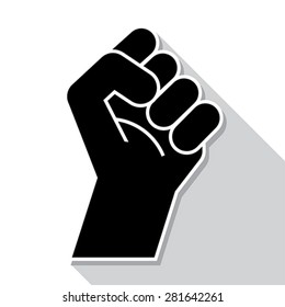 fist revolution symbol, vector 