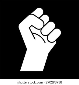 fist revolution symbol, vector 