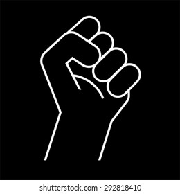 fist revolution symbol, vector 