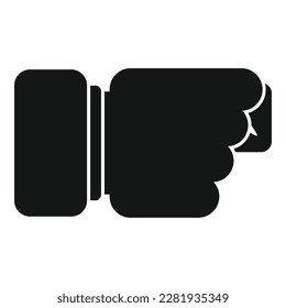 Fist sign icon simple vector. Arm pose. Position up