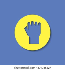fist sign vector icon