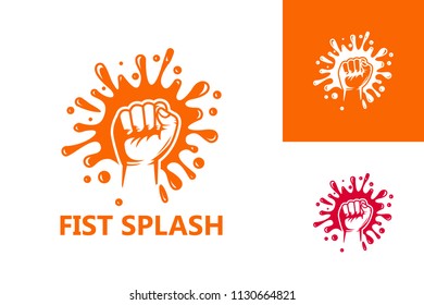 Fist Splash Logo Template Design Vector, Emblem, Design Concept, Creative Symbol, Icon