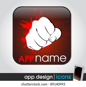 fist and sports app icon for mobile devices