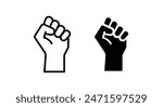 Fist Strike icon, Fighting game icons button, vector, sign, symbol, logo, illustration, editable stroke, flat design style isolated on white