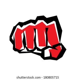 fist stylized symbol, revolution concept