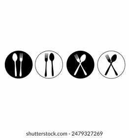 fist symbol inside black and white circle with strong determination on white background. silhouette icon hand