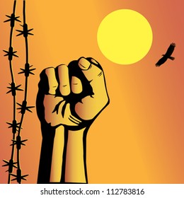 Fist - symbol of revolution poster