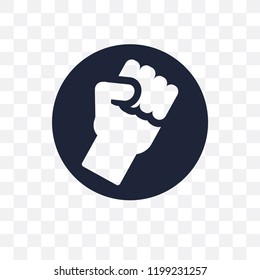 Fist transparent icon. Fist symbol design from Success collection. Simple element vector illustration on transparent background.