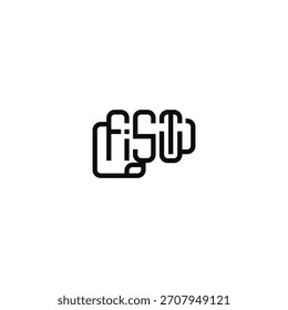 Fist typography logo design concept.