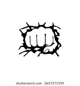 Logotipo moderno abstracto del Vector del puño