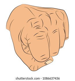 the fist vector drawing illustration