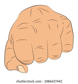 the fist vector drawing illustration