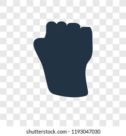 Fist vector icon isolated on transparent background, Fist transparency logo concept