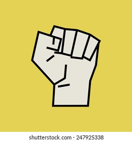 fist vector illustration.vector illustration.