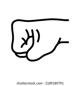 erste Gewalt Linie Symbol Vektorgrafik. erstes Gewaltzeichen. isoliertes Kontursymbol