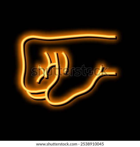 fist violence neon light sign vector. fist violence illustration