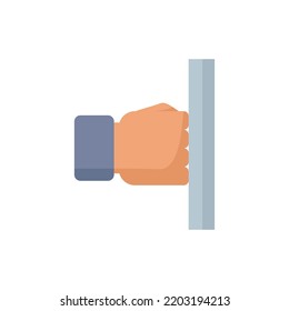 Faustwand-Symbol. Flache Illustration der Faustwand, Vektorsymbol einzeln auf weißem Hintergrund