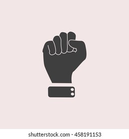 Fist web icon. Isolated illustration