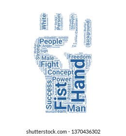 fist word cloud. tag cloud about fist