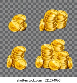 透明な背景に金貨のフィステル ゲームコインのイラスト Eps10のベクター画像 のベクター画像素材 ロイヤリティフリー