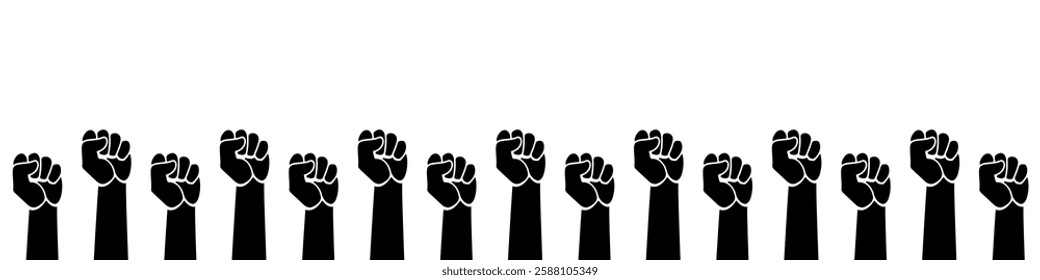 fists background vector representing unity, protest, activism, strength, revolution, and solidarity. Perfect for social movements, awareness campaigns, equality and human rights