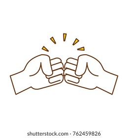fists crashing isolated icon