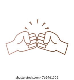 fists crashing isolated icon