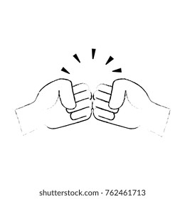 fists crashing isolated icon