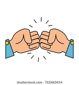 fists crashing isolated icon