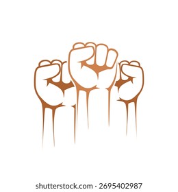 Fists icon isolated on white background