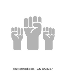 fists icon, work on a white background, vector illustration